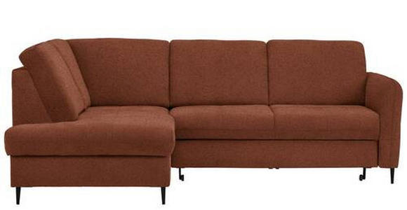 ECKSOFA in Chenille Rostfarben  - Rostfarben/Schwarz, MODERN, Holz/Textil (184/241cm) - Carryhome