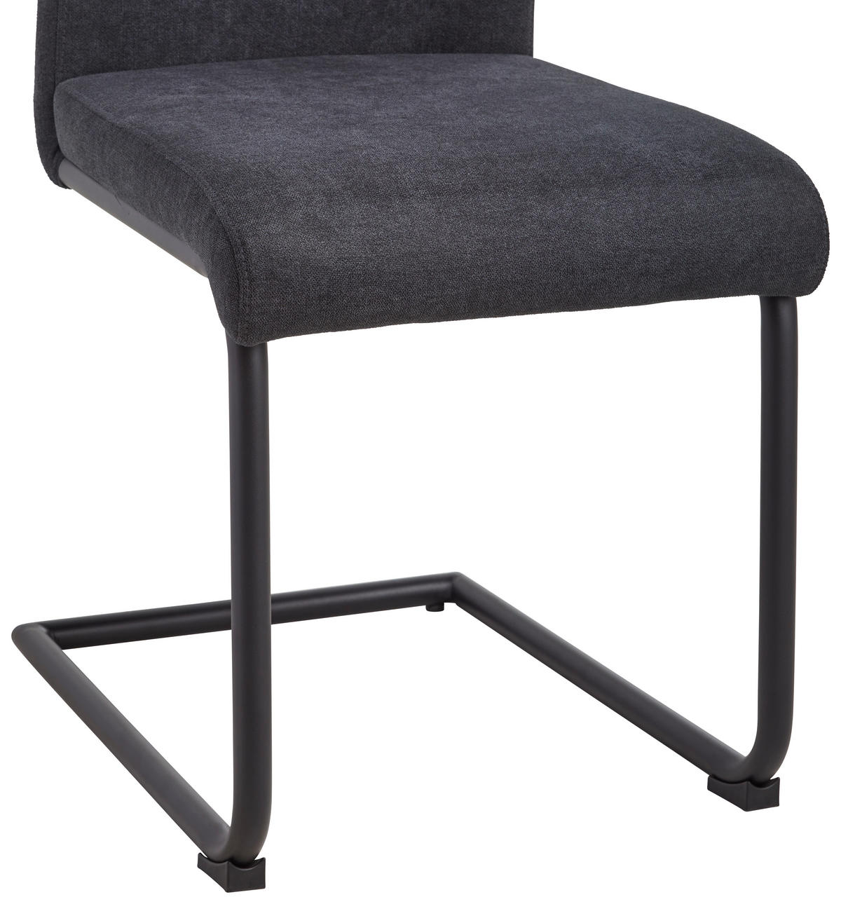 SCHWINGSTUHL  in Eisen Webstoff  - Anthrazit/Schwarz, Basics, Holz/Textil (44/99/63cm) - MID.YOU