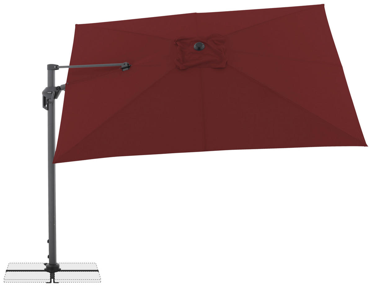 AMPELSCHIRM Bordeaux  - Bordeaux/Schwarz, Basics, Textil/Metall (310/210cm) - Doppler