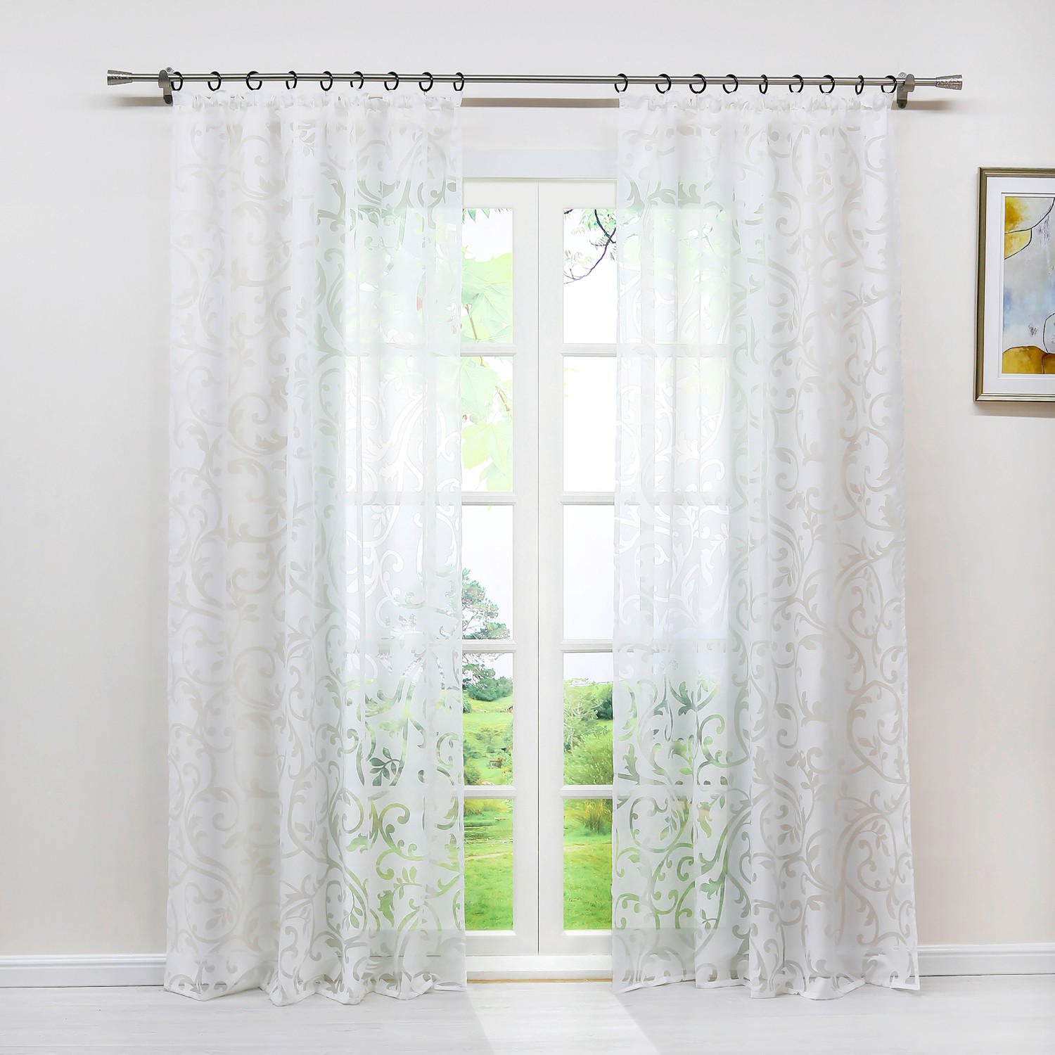 FERTIGVORHANG  transparent  140/245 cm   - Weiß, Basics, Textil (140/245cm) - Joyswahl