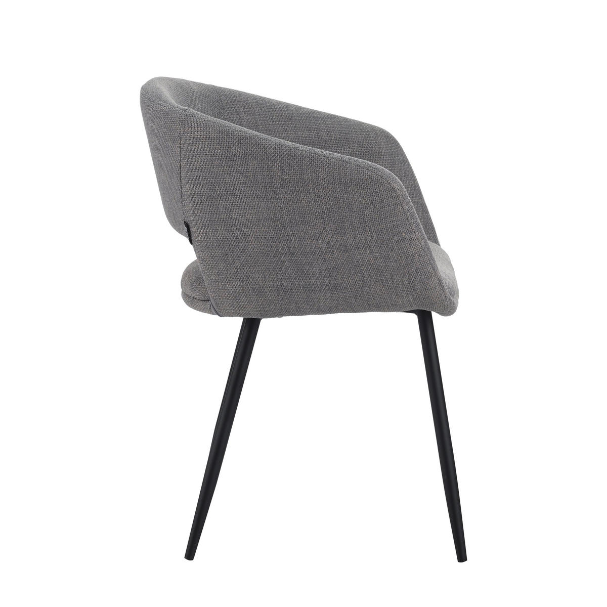STOLIČKA S PODRÚČKAMI, tkaná textília, sivá - čierna/sivá, Modern, kov/textil (59/78/55cm) - MID.YOU