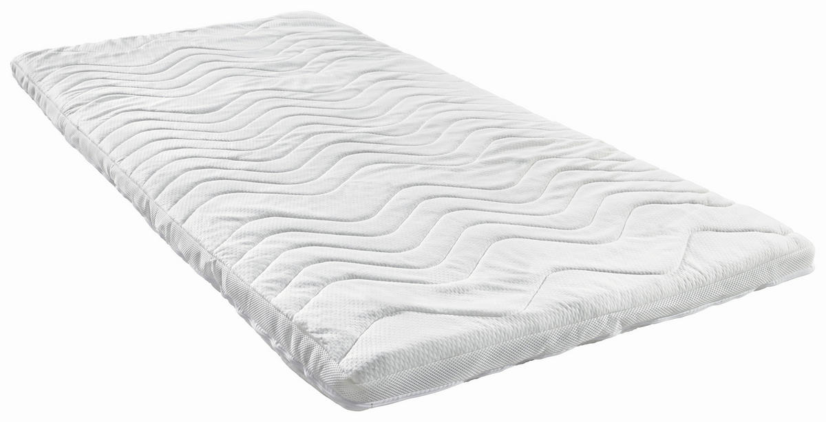 TOPPER 90/200 cm Höhe ca. 6 cm  - Weiß, Basics, Textil (90/200cm) - Sleeptex