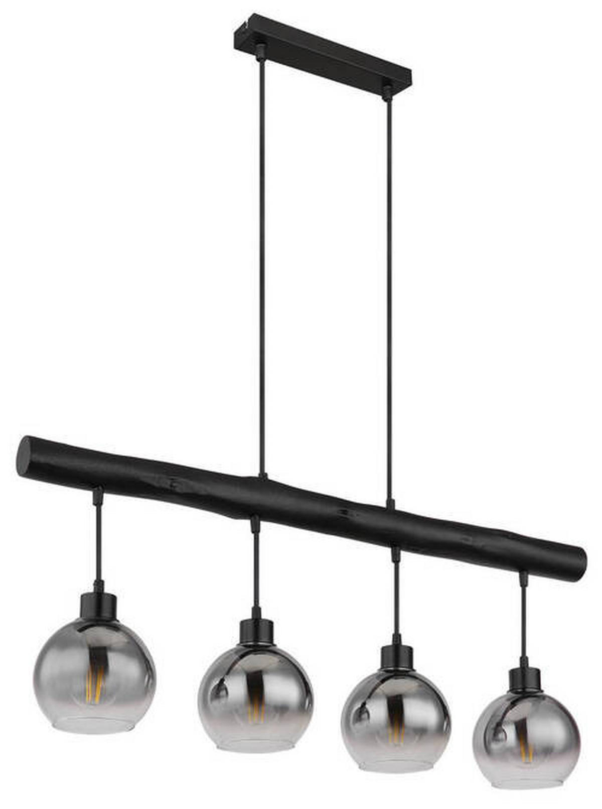 SVJETILJKA VISEĆA    85/15/120 cm    Moitas  - siva/crna, Design, staklo/drvo (85/15/120cm) - Globo