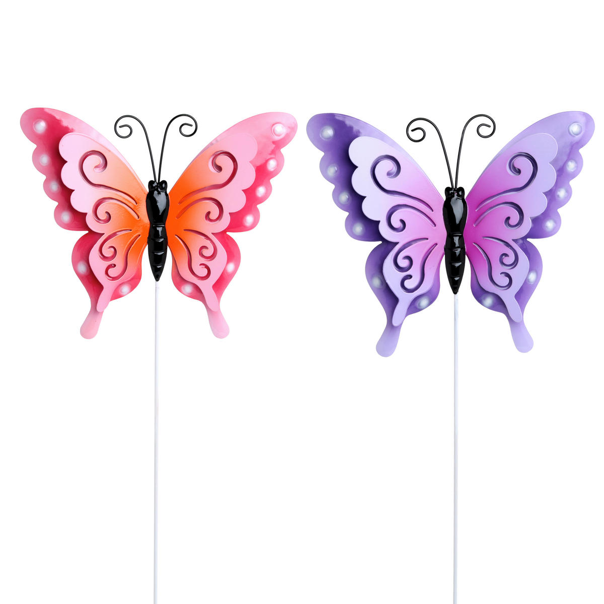 GARTENSTECKER - Pink/Gelb, LIFESTYLE, Metall (25/2,5/80cm)