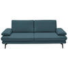 3-SITZER-SOFA in Leder Blau  - Blau/Schwarz, Design, Leder/Metall (222/86/104cm) - Dieter Knoll