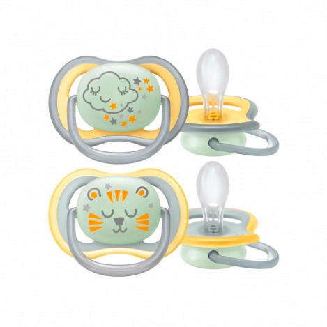 DUDA   - siva/svijetlo žuta, Basics, plastika/prirodni materijali (4/5,5/4cm) - Avent