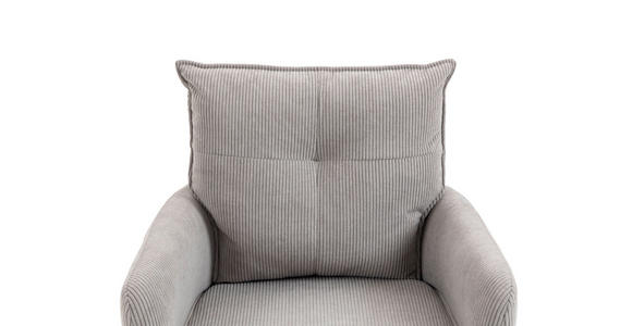 BARHOCKER Cord Taupe Eisen Sitzfläche 360° drehbar, Stoffauswahl, inklusive Armlehnen  - Taupe/Schwarz, Design, Textil/Metall (54/98-120/58cm) - Novel