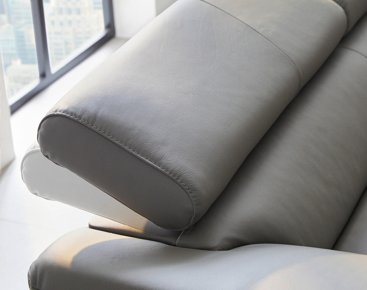 ECKSOFA in Lederlook Kombination Echtleder/Lederlook Schlammfarben  - Schlammfarben/Schwarz, Design, Leder/Textil (256/220cm) - Celina Home