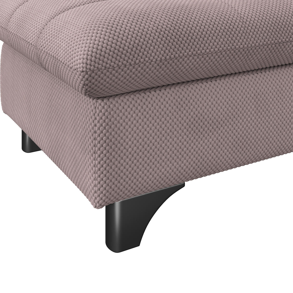 HOCKER Chenille Rosa  - Chromfarben/Rosa, KONVENTIONELL, Textil/Metall (108/46/108cm) - Livetastic