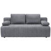 SCHLAFSOFA in Flachgewebe Grau  - Schwarz/Grau, Modern, Kunststoff/Textil (194/78-87/92cm) - Xora