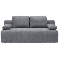 SCHLAFSOFA in Flachgewebe Grau  - Schwarz/Grau, Modern, Kunststoff/Textil (194/78-87/92cm) - Xora