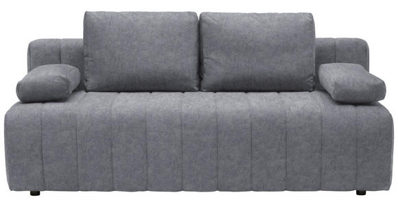 SCHLAFSOFA in Flachgewebe Grau  - Schwarz/Grau, MODERN, Kunststoff/Textil (194/78-87/92cm) - Xora