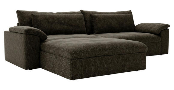 ECKSOFA  in Webstoff Schwarz  198/306 cm  - Schwarz, MODERN, Kunststoff/Textil (198/306cm) - Carryhome