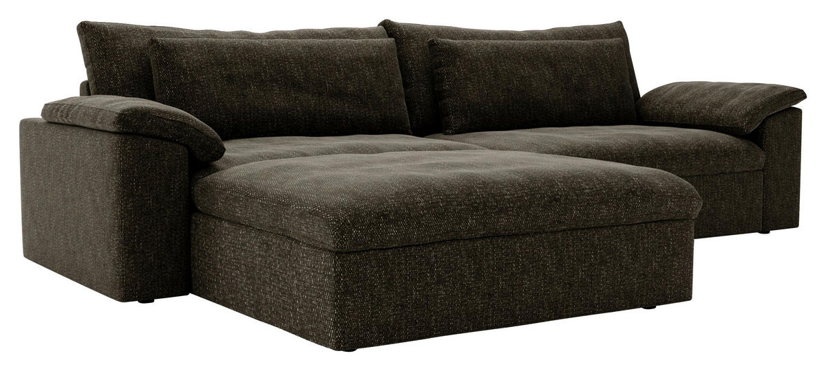 ECKSOFA  in Webstoff Schwarz  198/306 cm  - Schwarz, MODERN, Kunststoff/Textil (198/306cm) - Carryhome