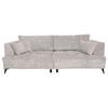 BIGSOFA Chenille Hellgrau  - Hellgrau/Schwarz, Design, Textil/Metall (250/90/120cm) - home24