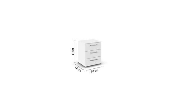 NACHTSCHRANK 50/61/42 cm  - Edelstahlfarben/Alufarben, Basics, Holzwerkstoff/Kunststoff (50/61/42cm) - Xora