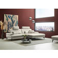 ECKSOFA  in Chenille, Flachgewebe Naturfarben Rücken echt  284/180 cm  - Schwarz/Naturfarben, Design, Textil/Metall (284/180cm) - Dieter Knoll