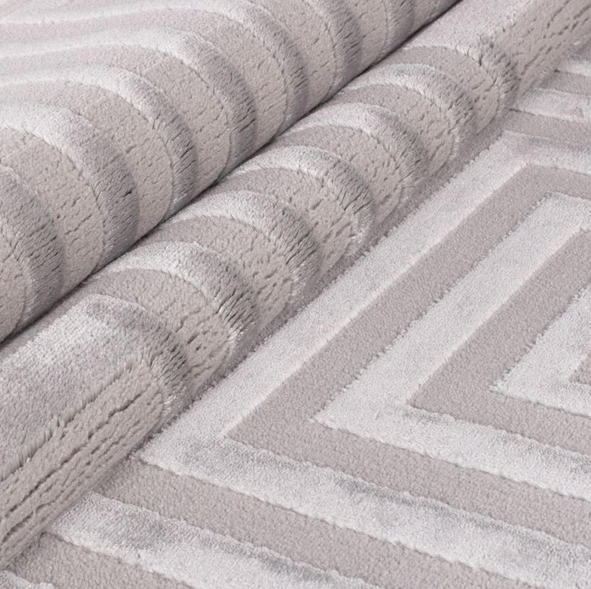 WEBTEPPICH 140/200 cm SILVER Silberfarben  - Silberfarben, Design, Textil (140/200cm) - Novel