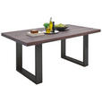ESSTISCH in Holz, Metall 200/100/77 cm  - Eichefarben/Anthrazit, Design, Holz/Metall (200/100/77cm) - Novel