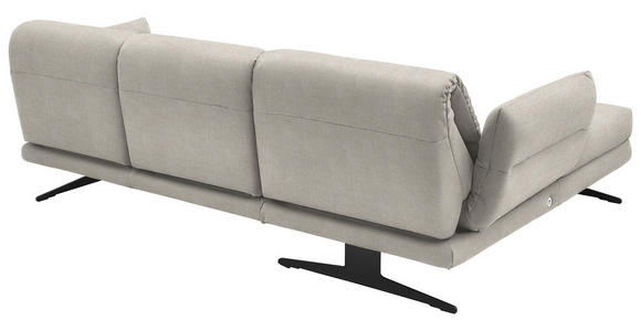 ECKSOFA  in Flachgewebe Naturfarben  176-217/279-327 cm  - Schwarz/Naturfarben, Design, Textil/Metall (176-217/279-327cm) - Dieter Knoll