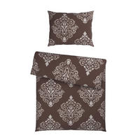 BETTWÄSCHE 2-teilig Satin 140/200 cm  - Braun, KONVENTIONELL, Textil (140/200cm) - Novel