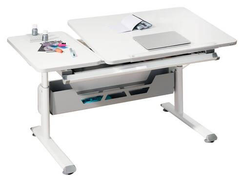 JUGENDSCHREIBTISCH 130/70/53-79 cm in Weiss - Weiss, Basics, Holzwerkstoff/Kunststoff (130/70/53-79cm) - Paidi