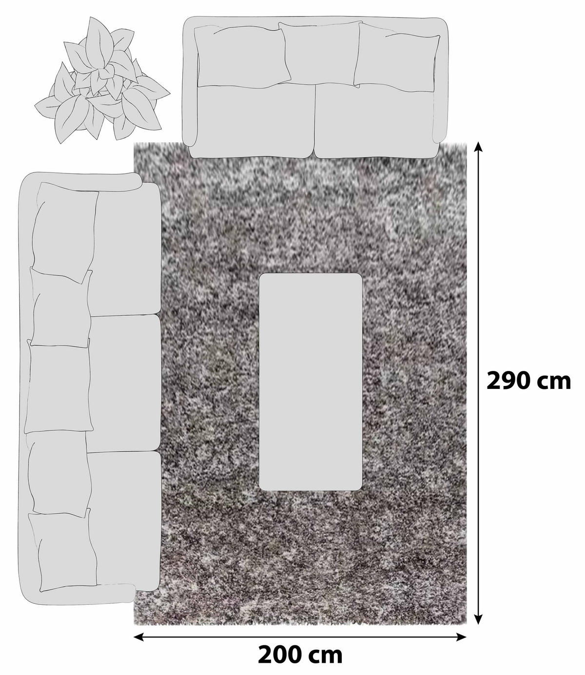 HOCHFLORTEPPICH 200/290 cm ENJOY2002904500BEIGE Beige  - Beige, KONVENTIONELL, Textil (200/290cm) - Novel