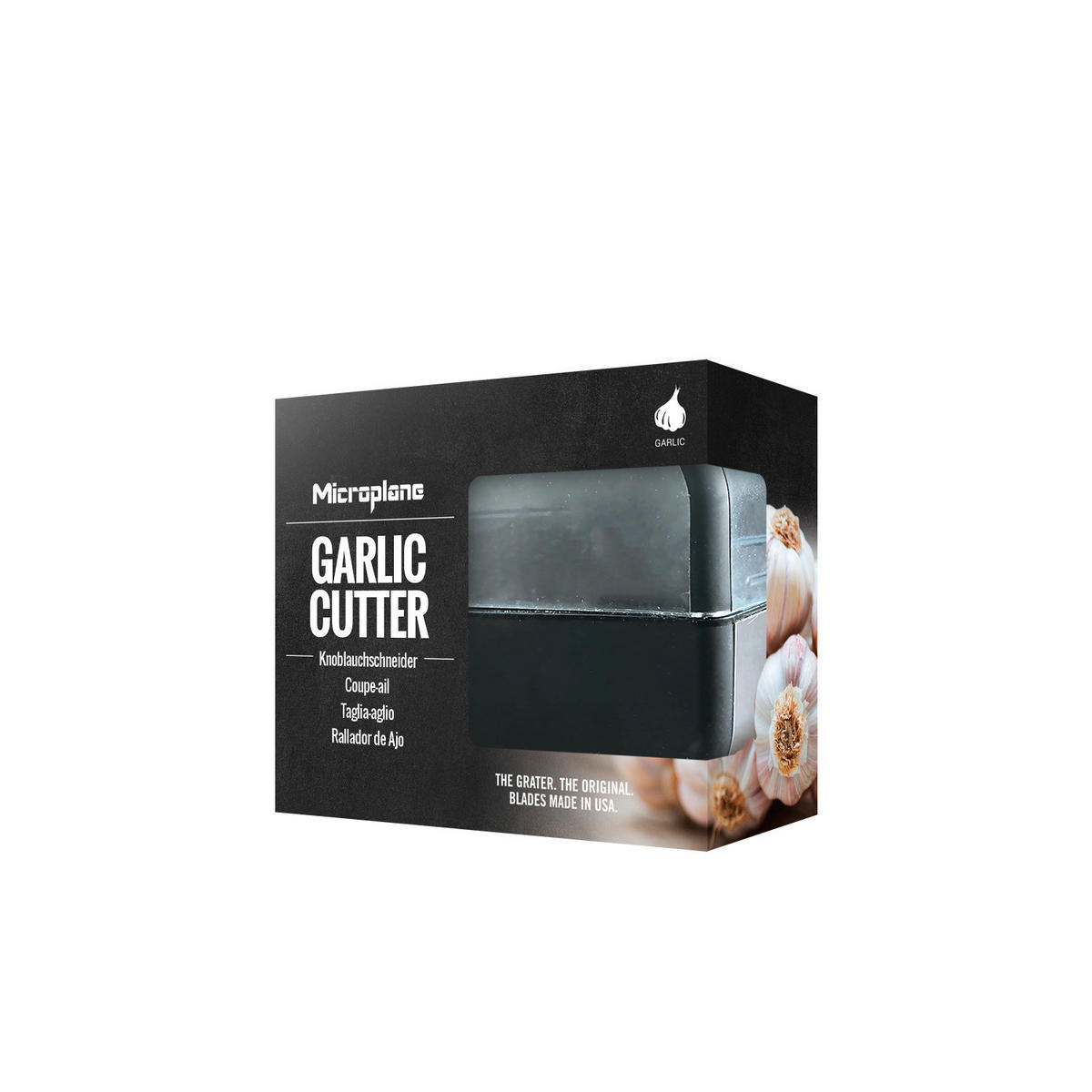 KNOBLAUCHSCHNEIDER  - Transparent/Schwarz, Basics, Kunststoff/Metall (7,8/9,1/4cm) - MICROPLANE