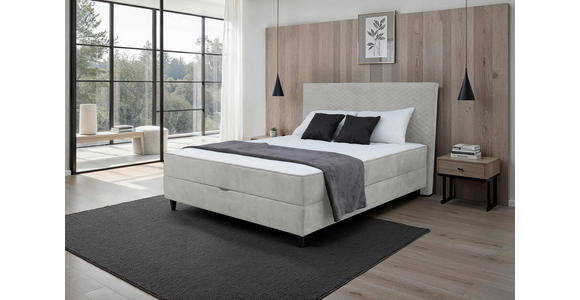 BOXBETT 120/200 cm  in Naturfarben  - Schwarz/Naturfarben, KONVENTIONELL, Kunststoff/Textil (120/200cm) - Carryhome
