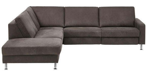 WOHNLANDSCHAFT in Textil Anthrazit - Anthrazit/Alufarben, Design, Textil/Metall (242/275cm) - Dieter Knoll