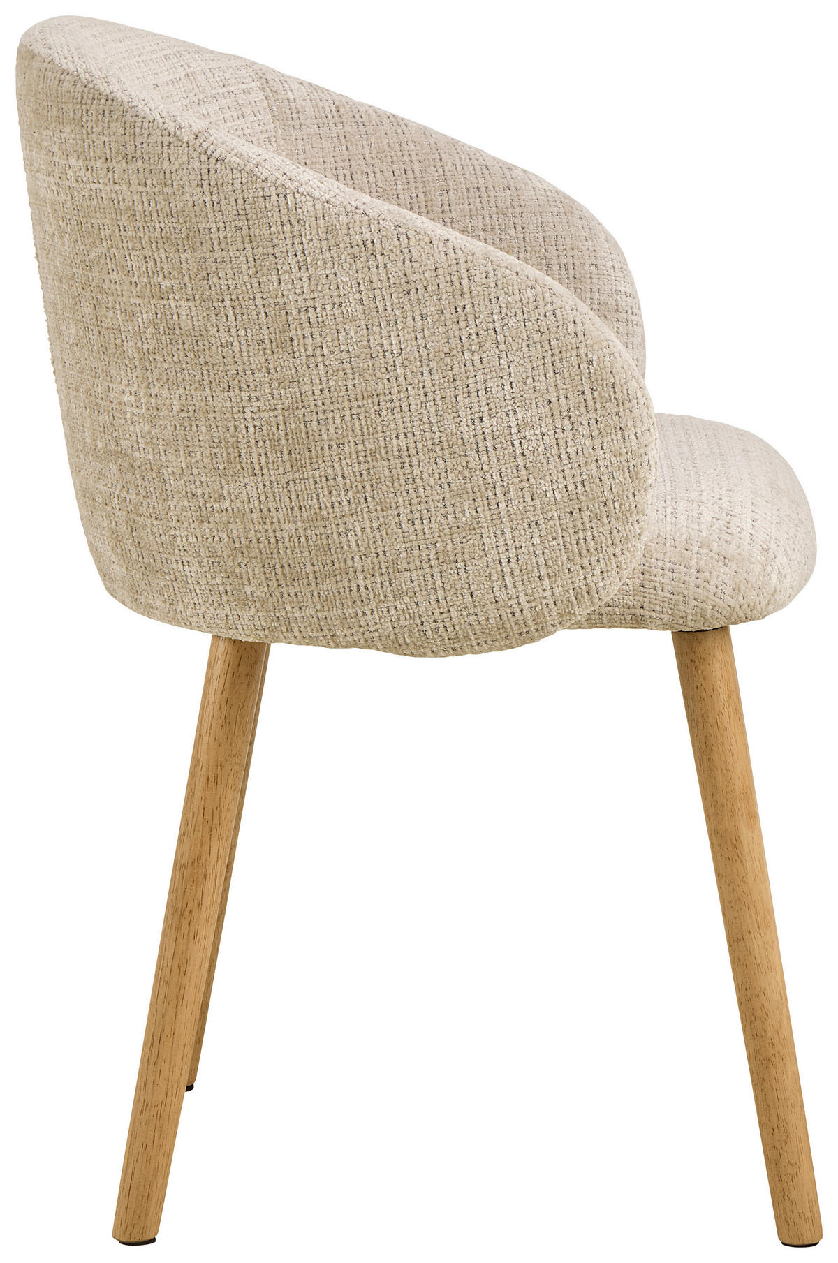 ARMLEHNSTUHL  in Chenille  - Eichefarben/Beige, Design, Textil (56/80,5/54,5cm) - MID.YOU