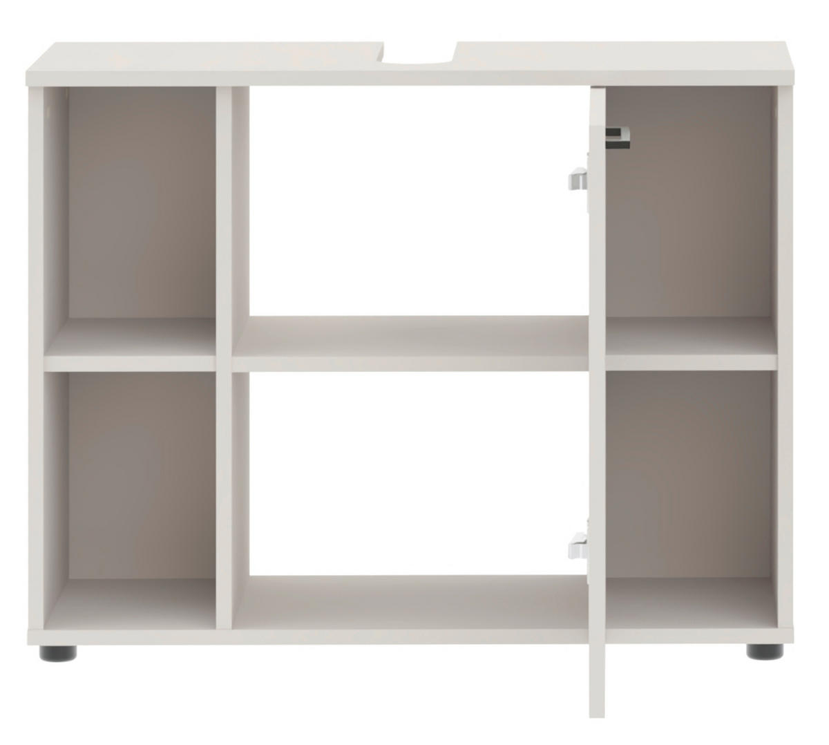 WASCHBECKENUNTERSCHRANK 80/62/35 cm  - Kaschmir/Schwarz, Trend, Holzwerkstoff/Metall (80/62/35cm) - Respekta