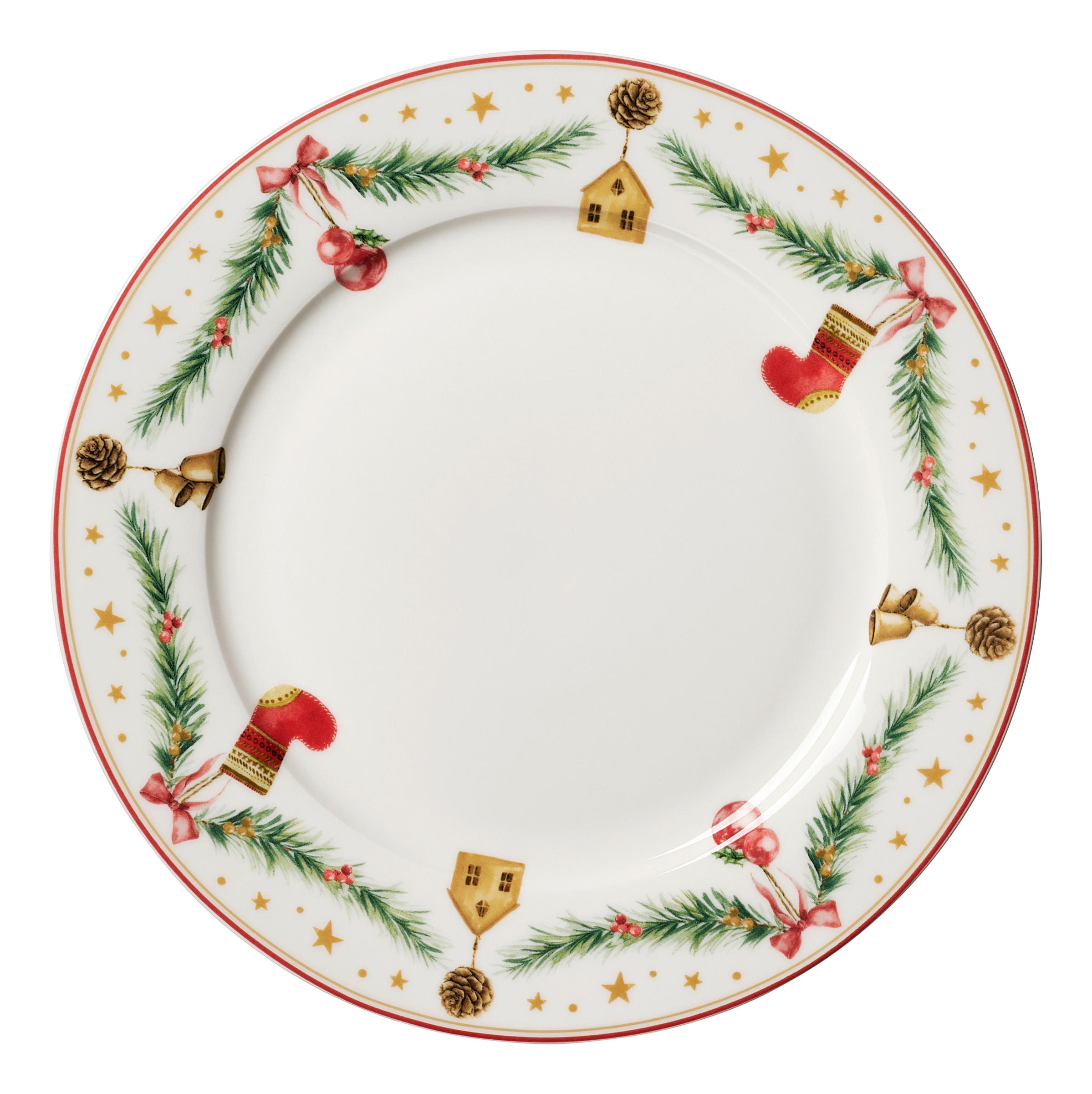 PLYTKÝ TANIER    - viacfarebná, Basics, keramika (27/27/2cm)