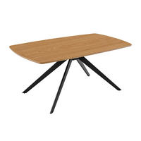 ESSTISCH 160/90/75 cm Echtholz, Nachbildung  Metall, Holzwerkstoff rechteckig Eichefarben  - Eichefarben, MODERN, Holzwerkstoff/Metall (160/90/75cm) - MID.YOU