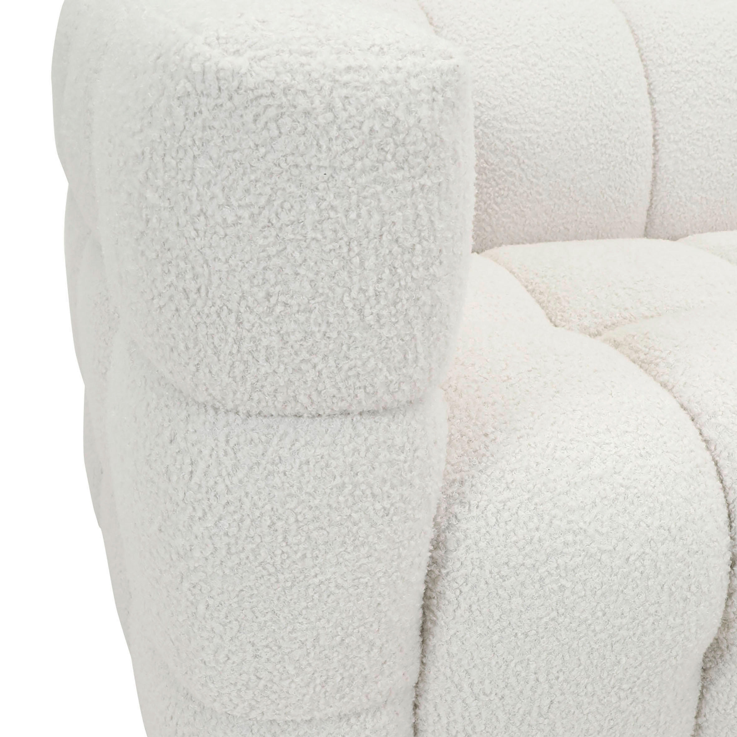 SOFA in Flachgewebe Weiss  - Weiss/Schwarz, Trend, Kunststoff/Textil (177/67/86cm)