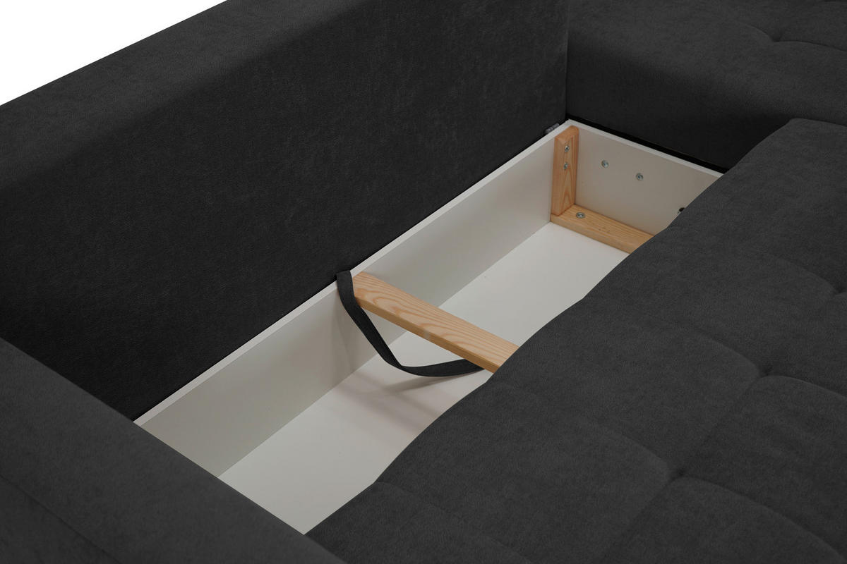 HÖRNSOFFA i antracit  - antracit, Design, textil (232/141cm) - MID.YOU