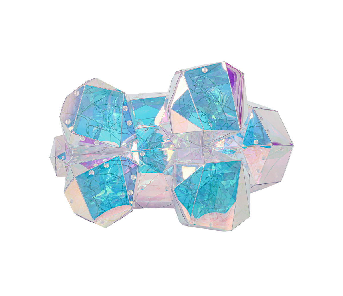 TISCHLEUCHTE - Transparent/Perlmutt, Trend, Kunststoff (23/38/36cm) - Novel