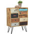 KOMMODE Mangoholz massiv Multicolor - Silberfarben/Multicolor, LIFESTYLE, Holz/Metall (75/95/35cm) - Landscape KOMMODE Mangoholz massiv Multicolor - Silberfarben/Multicolor, LIFESTYLE, Holz/Metall (75/95/35cm) - Landscape