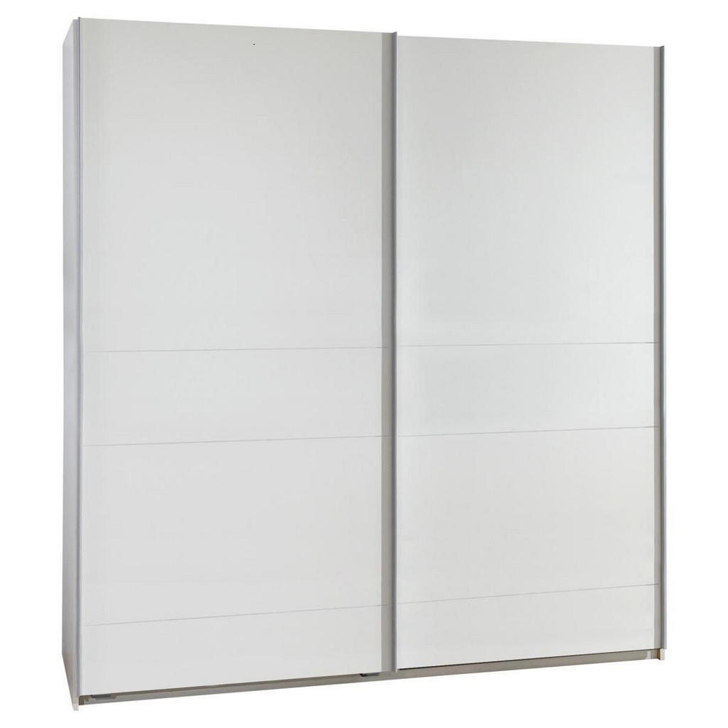 Schwebetürenschrank 135cm Chess, Weiß Dekor