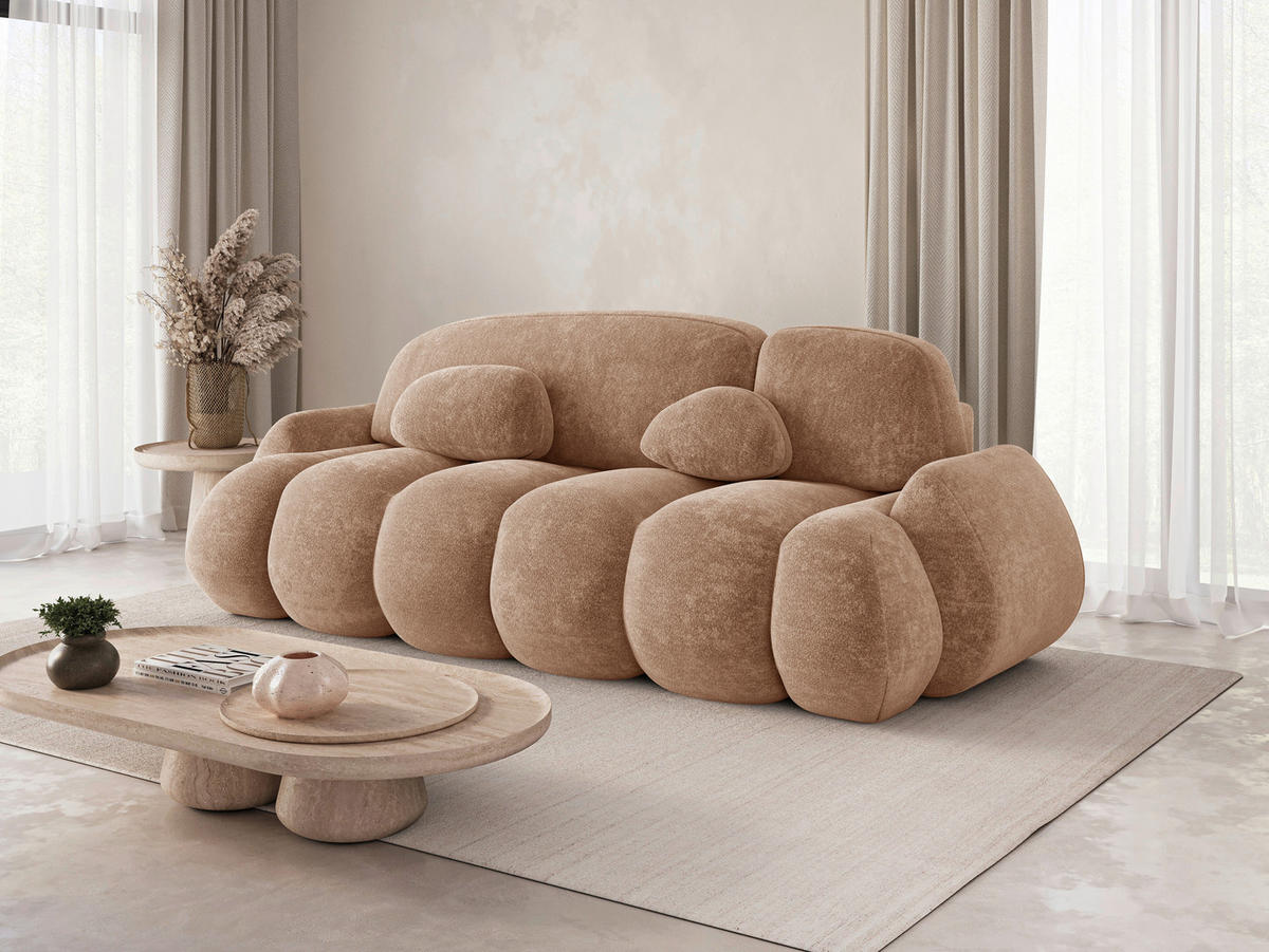 SCHLAFSOFA STONE in Rostfarben  - Rostfarben/Schwarz, Design, Kunststoff/Textil (270/103/113cm) - MID.YOU