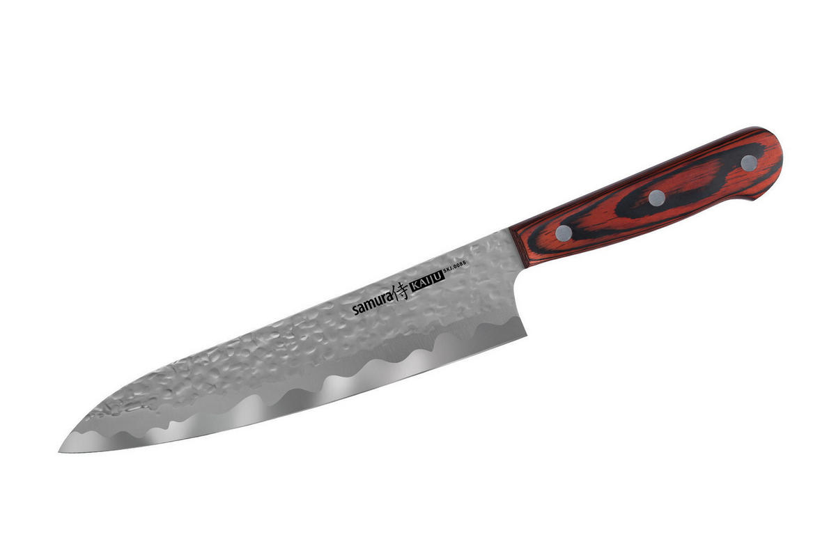NOŽ ŠEFA KUHINJE  DAMASCUS 67 34,5/4,8/1,6 cm           nerđajući čelik - srebrna/crna, Osnovno, metal/pločasti materijal (34,5/4,8/1,6cm) - Samura