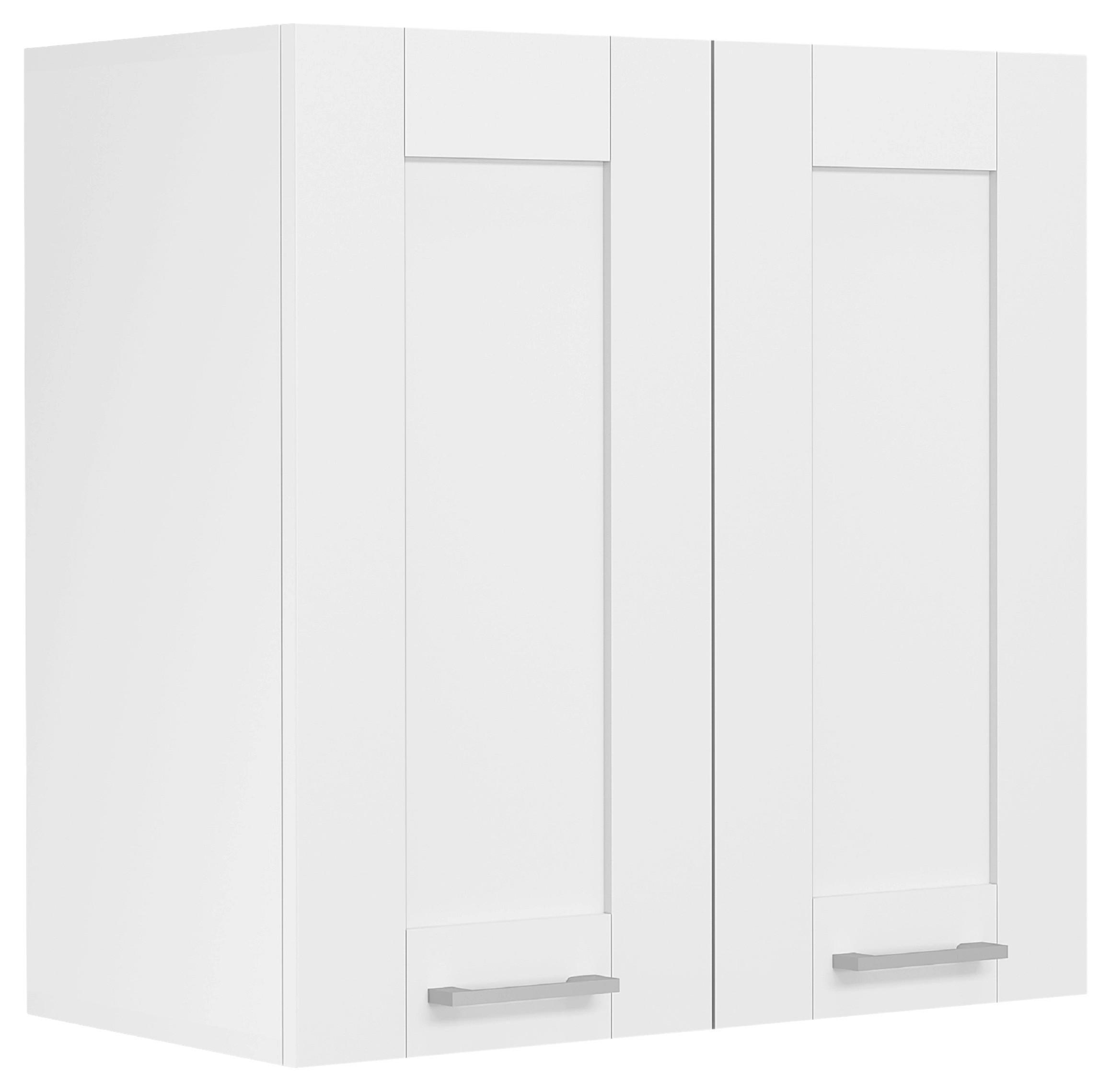 KÜCHENOBERSCHRANK 60/60/31 cm  in Weiss  - Weiss/Silberfarben, Trend, Holzwerkstoff/Kunststoff (60/60/31cm) - MID.YOU