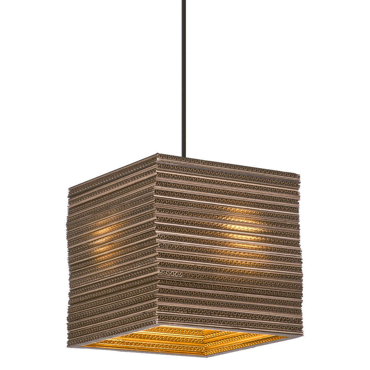 HÄNGELEUCHTE 25/25/130 cm  - Braun, Natur, Karton/Metall (25/25/130cm) - Osram
