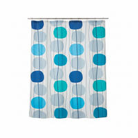 DUSCHVORHANG MOBILE 180/200 cm  - Blau, Basics, Textil (180/200cm) - Spirella