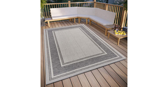 OUTDOORTEPPICH 115/170/170 cm Clyde Grau, Beige  - Beige/Grau, Design, Kunststoff/Textil (115/170/170cm) - Novel