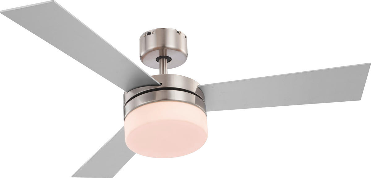 DECKENVENTILATOR  105/30,5 cm    - Silberfarben/Braun, Konventionell, Glas/Holz (105/30,5cm) - Globo