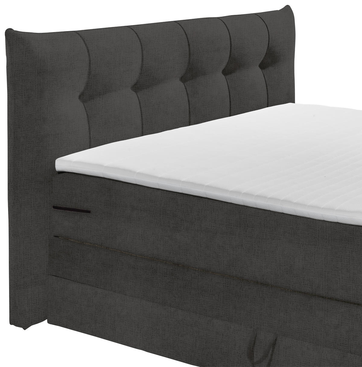 BOXSPRINGBETT 180/200 cm  in Schwarz, Graphitfarben  - Schwarz/Graphitfarben, Basics, Holzwerkstoff/Kunststoff (180/200cm) - Esposa
