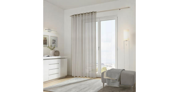 FERTIGVORHANG  transparent  140/245 cm   - Beige/Silberfarben, Design, Textil (140/245cm) - Dieter Knoll