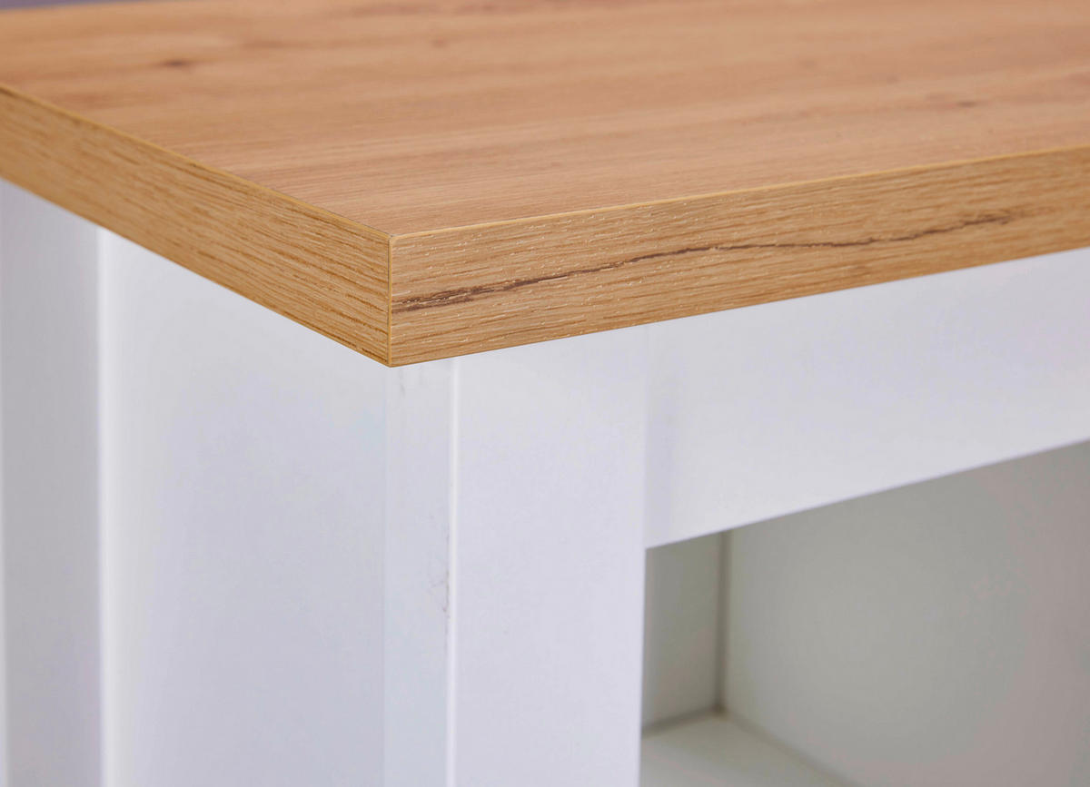 WEINSCHRANK  - Schwarz/Weiß, MODERN, Holzwerkstoff/Kunststoff (76,8/124,4/33cm) - home24