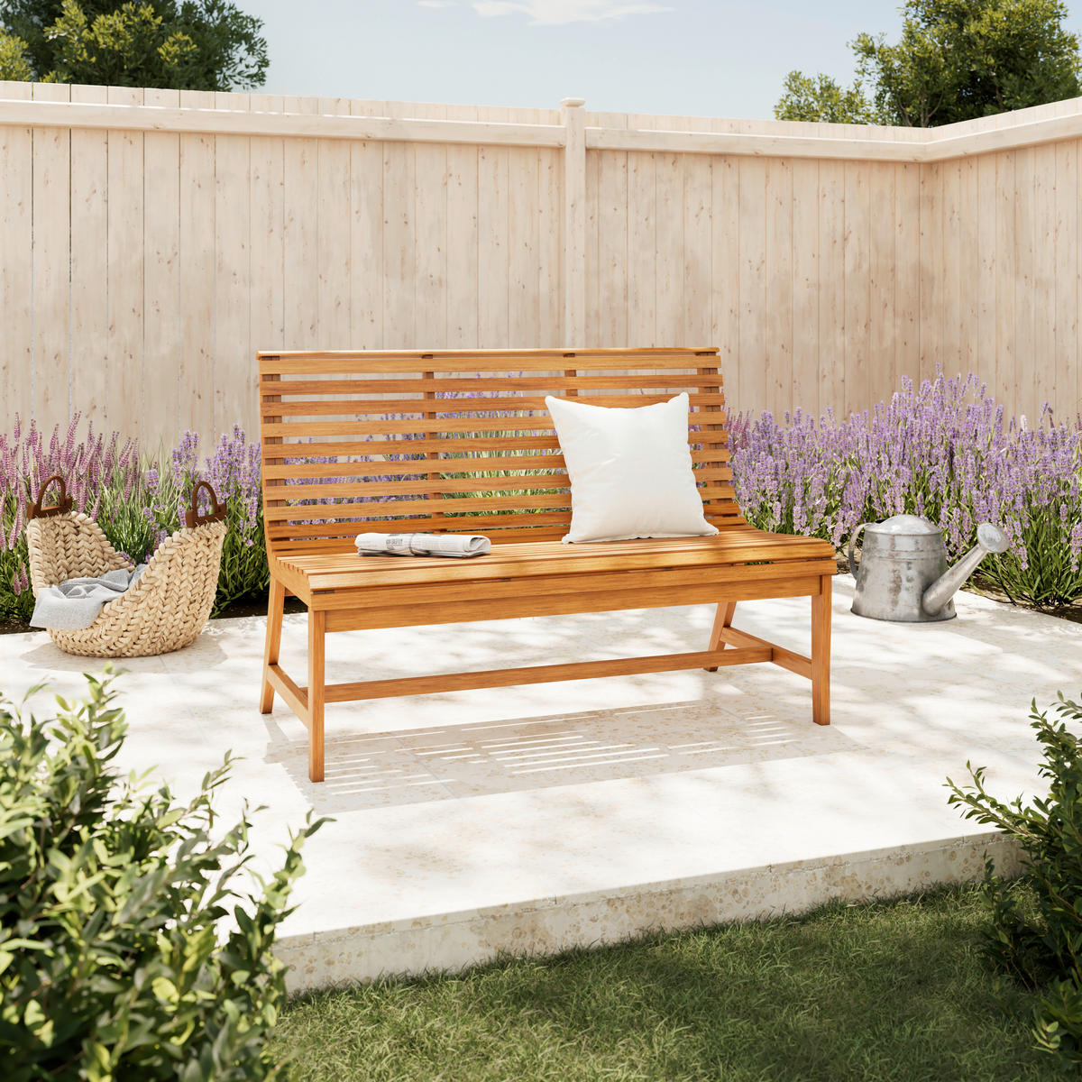 GARTENBANK 125/87/66 cm  in Teakfarben  - Teakfarben, MODERN, Holz (125/87/66cm) - Ambia Garden